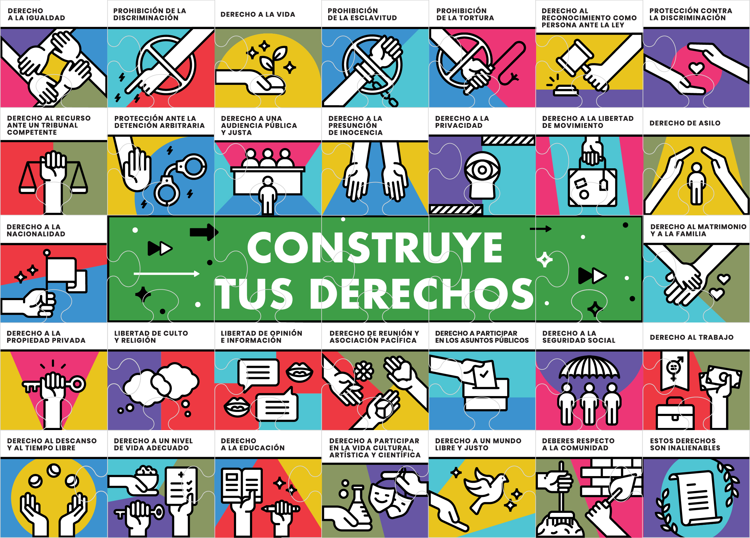 Construye tus derechos en formato puzzle INDDHH